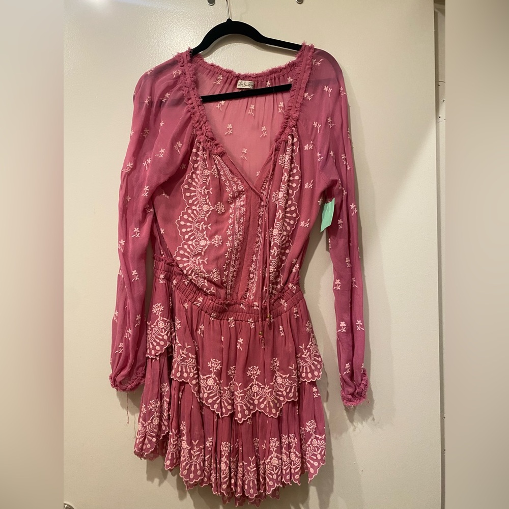 Pink loveshackfancy dress size xs